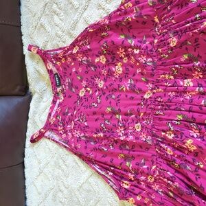 Summer Style Torrid Floral And Butterfly Burgundy Maxi Dress